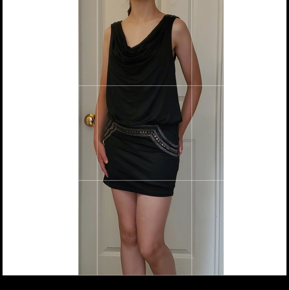 Bebe NWOT black lined dress size S
